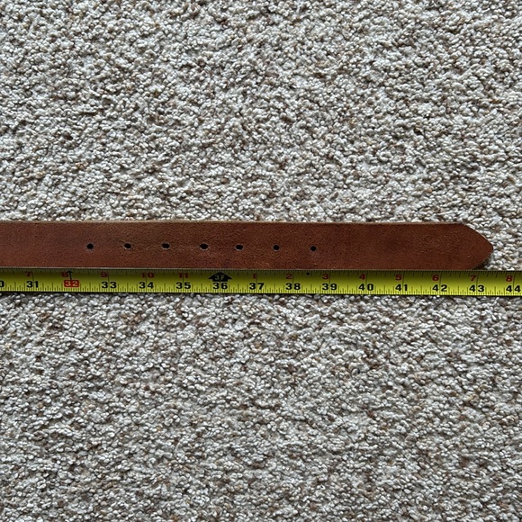 Popov Leather Men’s Brown Handmade Leather Belt 35 - Picture 8 of 9